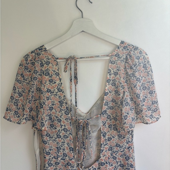 UO Spring Shower Chiffon Tie-Back Mini Dress - Picture 5 of 10